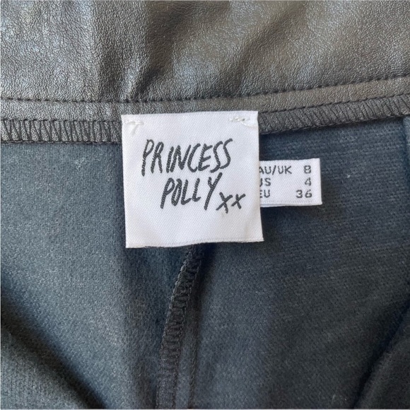🌺PRINCESS POLLY Encore Faux Leather (Vegan friendly) Classic Black Size 4🌺 - Picture 8 of 9